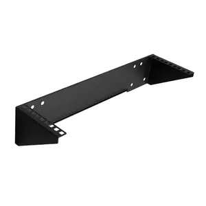 LogiLink WB0013 19-inch Rack Mounting Bracket for Under-Desk or Wall Installation, 3U, Black