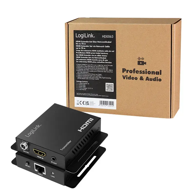 Комплект HDMI-удлинителя LogiLink HD0063 4K/60Гц Photo 6