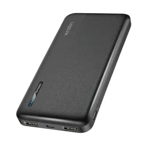 LogiLink PA0338RF Power Bank 10000 mAh Black with USB-A and USB-C Ports