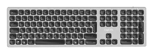 LogiLink ID0213 Full-Size Wireless Keyboard, RF and Bluetooth, QWERTZ German Layout, Grey