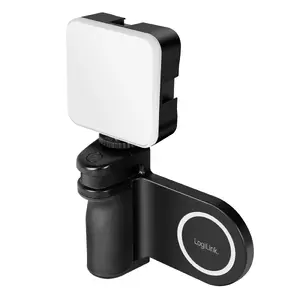 LogiLink AA0173 Magnetic Smartphone Grip with LED Light and Bluetooth 5.2