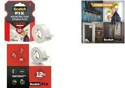 Двусторонняя монтажная лента 3M Scotch-FIX Extreme для внутренних работ, 19 мм x 1,8 м, постоянная фиксация