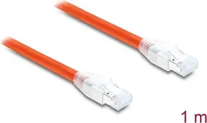 Сетевой кабель Delock 81180 Cat.8.1 S/FTP RJ45, 1 м, 40 Гбит/с, оранжевый