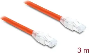 Сетевой кабель Delock Cat.8.1 S/FTP RJ45, 3 м, 40 Гбит/с, оранжевый