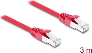 Сетевой кабель Delock RJ45 Cat.6A S/FTP 3 м красный