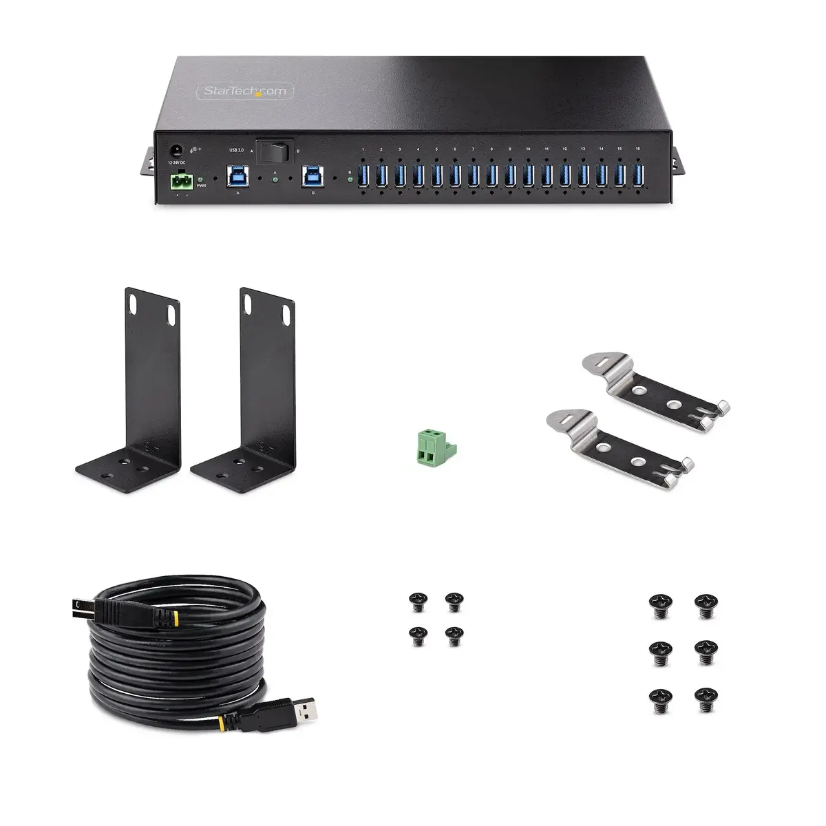 StarTech.com 16 portu industriālais USB 3.0 centrmezgls 5G16AINDS-USB-A-HUB Photo 10