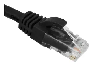 SCP C6PC-3M-BK Cat6 U/UTP apaļš tīkla kabelis 3 m melns RJ-45 vīrietis pret RJ-45 vīrietis ar zeltītiem kontaktiem