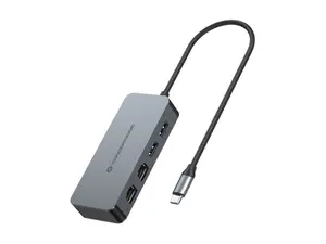 Conceptronic ABBY24G USB-C to Dual-Port Gigabit Network Adapter with 2-Port USB 3.2 Hub