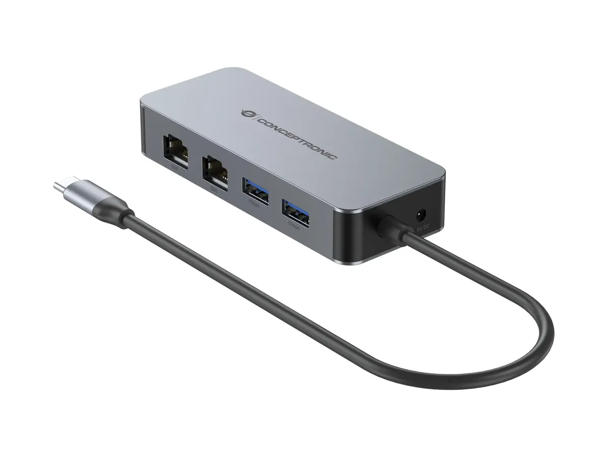 Conceptronic ABBY24G USB-C tīkla adapteris un USB centrmezgls Photo 2