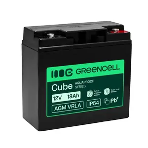 Green Cell AGM12V18AH-H Sealed Lead Acid VRLA Battery 12V 18Ah