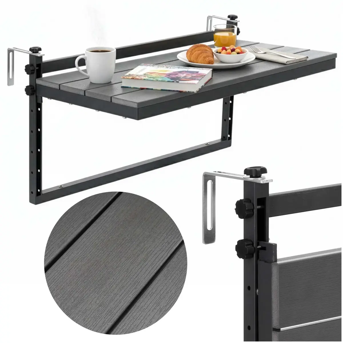 Springos GF0121 Folding Balcony Table Photo 2