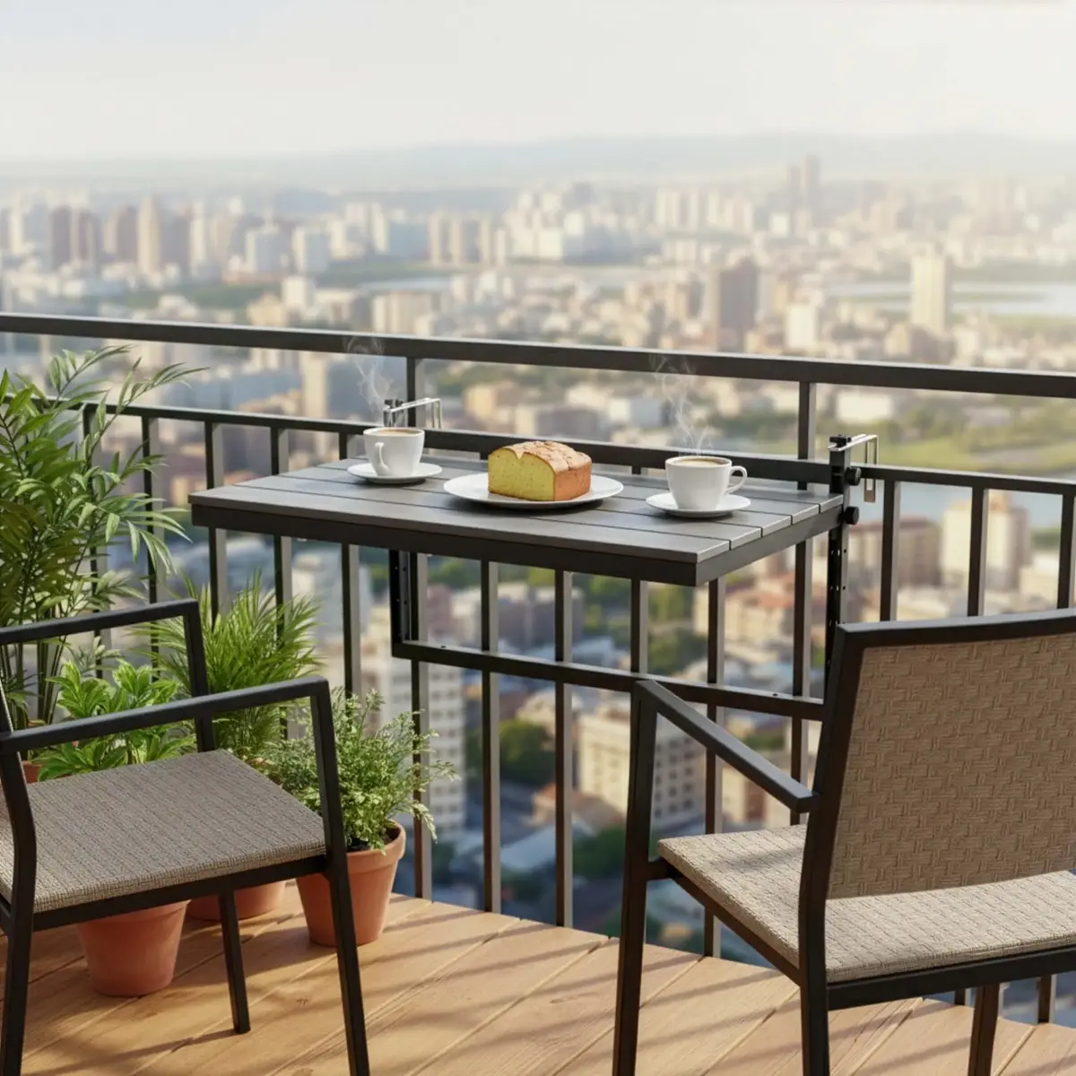 Springos GF0121 Folding Balcony Table Photo 6