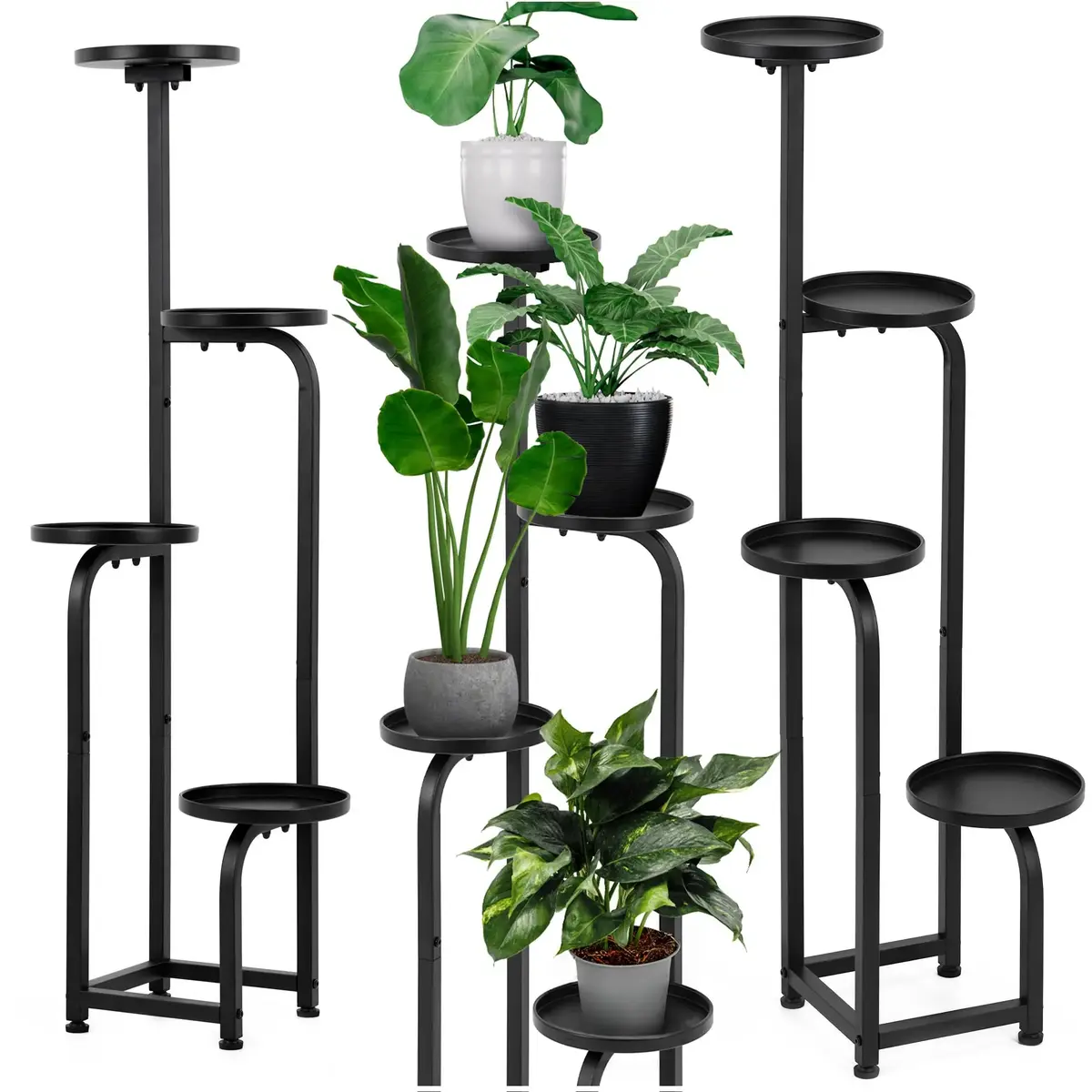 Springos GA0213 Metal Plant Stand - 4-Tier Flower Shelf Photo 7