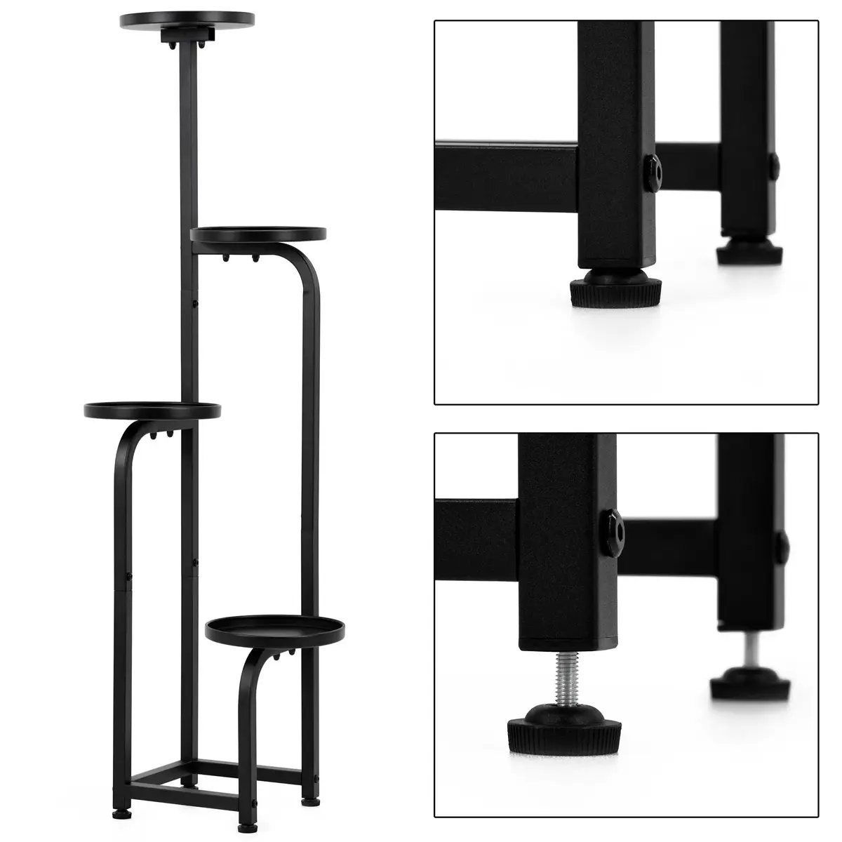 Springos GA0213 Metal Plant Stand - 4-Tier Flower Shelf Photo 10