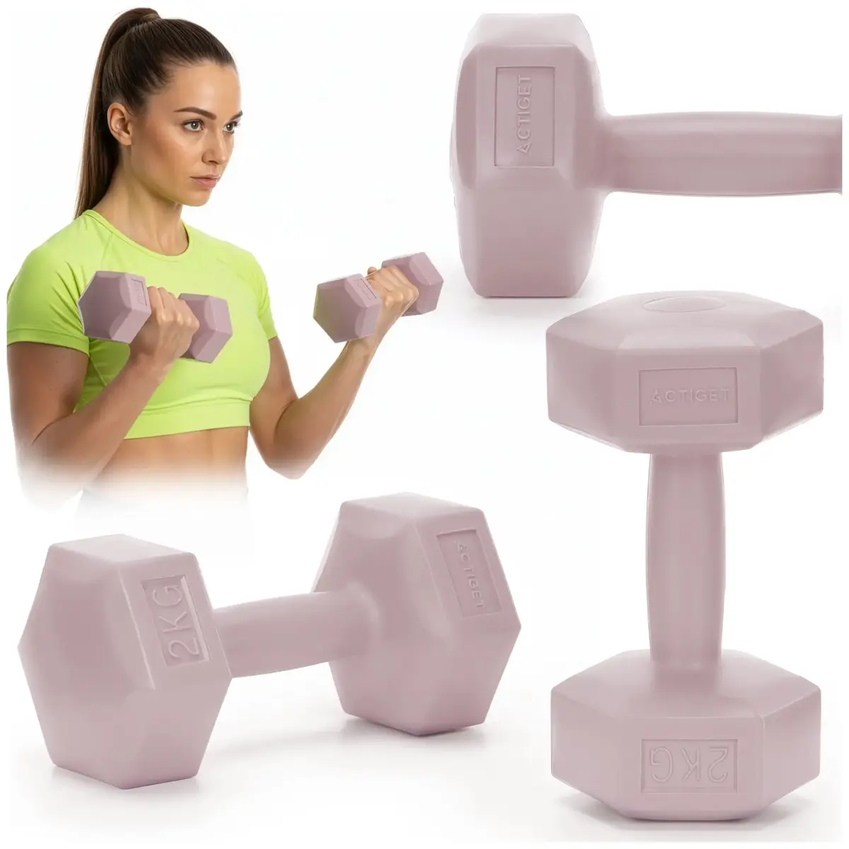 Springos ACT0159 Vinyl Dumbbells 2 x 2 kg Photo 2