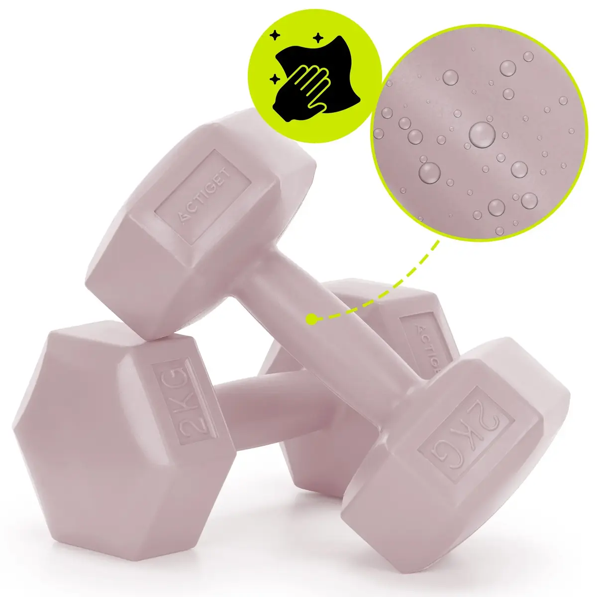 Springos ACT0159 Vinyl Dumbbells 2 x 2 kg Photo 9