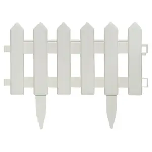 BESK dekoratīvais dārza žogs 40.5x29.5 cm, balta plastmasa