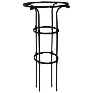 BESK Metal Plant Support for Indoor and Outdoor Plants, 95 cm Height, Black