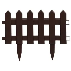 Dekoratīvs dārza žogs BESK 40.5x29.5 cm, brūna plastmasa