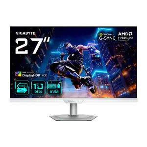 Игровой монитор GIGABYTE M27UP ICE 27 дюймов 4K UHD, SS-IPS, двойной режим 4K 160Гц/FHD 320Гц, 1мс, HDMI 2.1, DisplayPort 1.4, белый