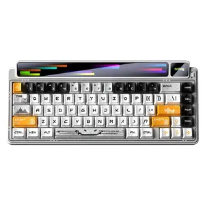 AULA Gasket AMG65 LightFeather Mechanical Gaming Keyboard, 65% Layout, RGB Backlight, Wireless & Wired, 8000 mAh Battery, QWERTY