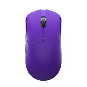 Оптическая беспроводная мышь LEOBOG GM3 с зарядной станцией, 12000 DPI, 5 кнопок, фиолетовая