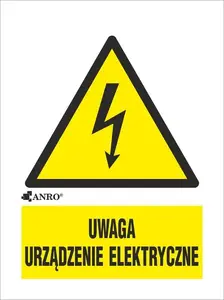 Brīdinājuma zīme ANRO Uzmanību elektriska ierīce