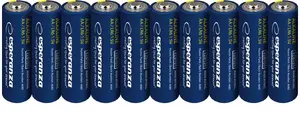 Esperanza AA Alkaline Batteries, 10-Pack