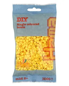 Revell Hama Midi Perler Beads 207-103, Yellow, 1000 Pieces