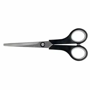 Stickn 472110 Office Scissors, 10 cm Straight Cut, Black and Grey
