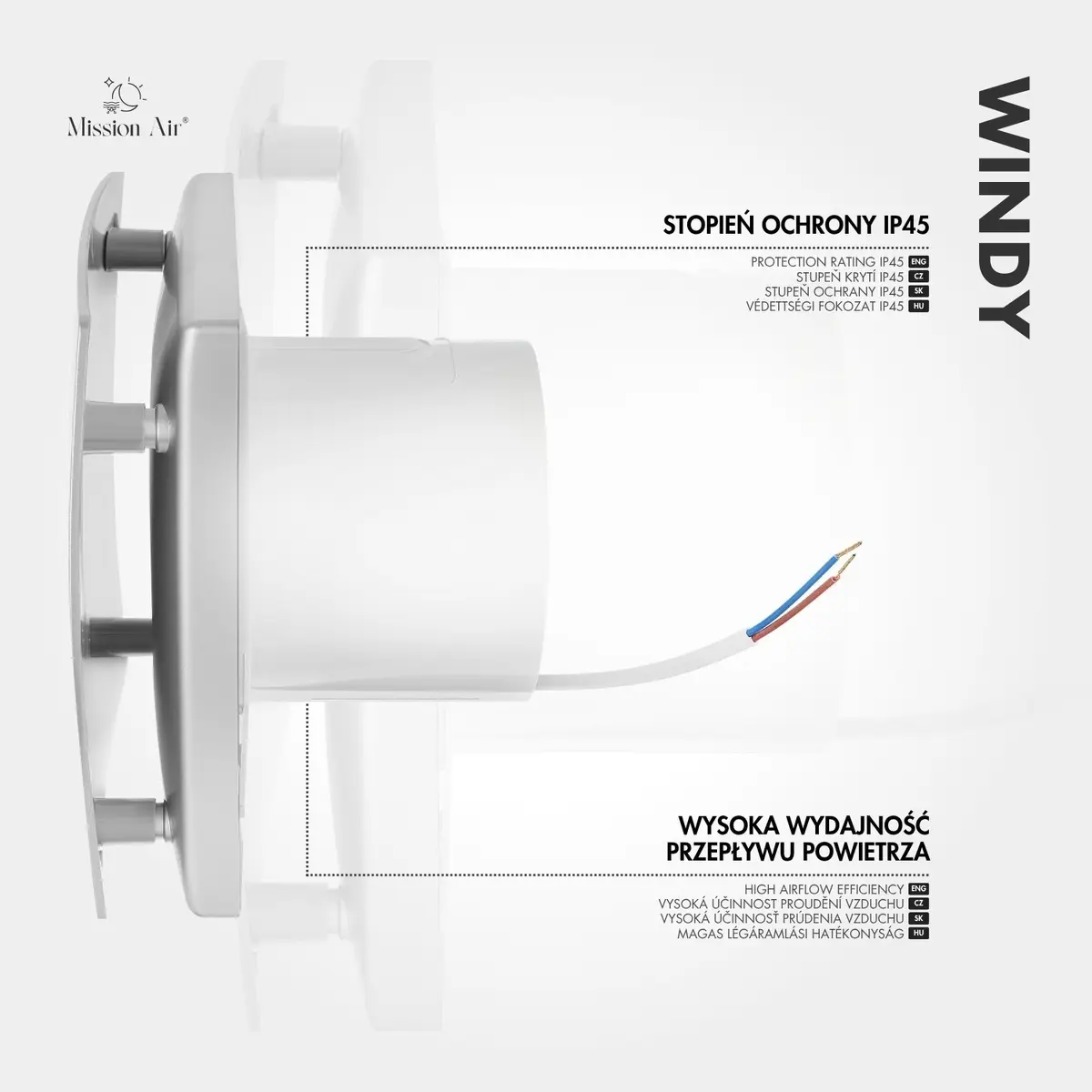 Vannas istabas ventilators Mission Air WINDY
