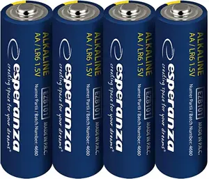 Esperanza AA Alkaline Batteries, 4-Pack