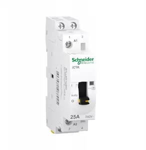 Schneider Electric Acti9 iCTK50r modulārais kontaktors, 25A, 2NO, 230/240V AC, manuāla vadība