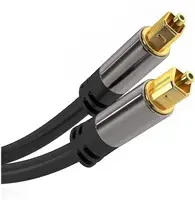 PremiumCord Toslink Male to Male Optical Audio Cable, 0.5m, 6mm Diameter, Black
