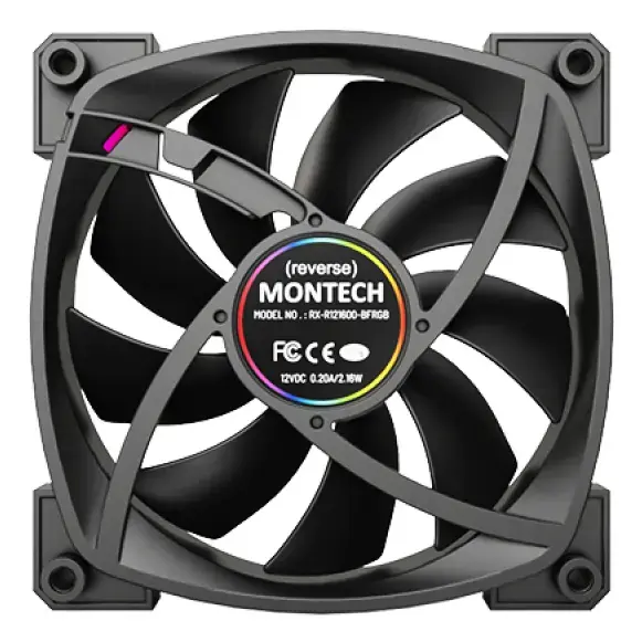 Montech RX120 PWM 120mm korpusa ventilators, 3 gab. Photo 2