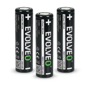 Evolveo LiPower 186 Core 2500 Li-ion 18650 Battery 3.7V 2500mAh, 3-Pack
