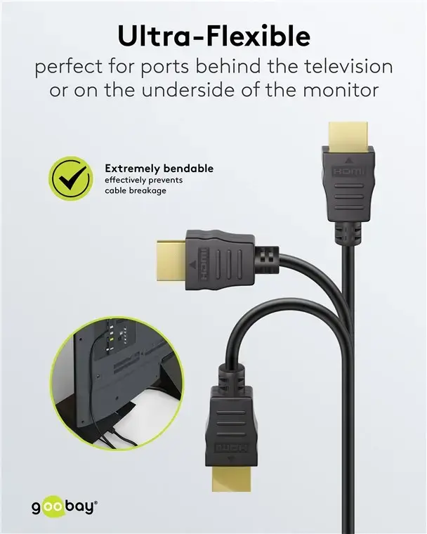 Goobay HDMI High-Speed kabelis 0.5 m Photo 3