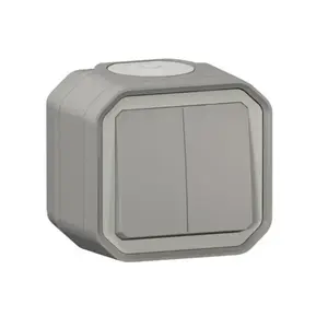 Legrand 069715L Plexo Surface-Mounted Double Switch 10 AX 250 V AC Grey