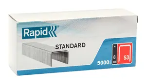 Rapid 53 Series Staples 8 mm Galvanized Steel 5000 Pieces