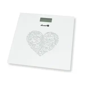 Łucznik BS-973 W1 Electronic Personal Scale, Square, 150 kg Capacity, Grey and White