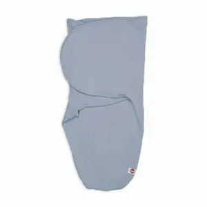 Хлопковая пеленка-кокон LODGER Bundler Solid для новорожденных, Blue Fogg