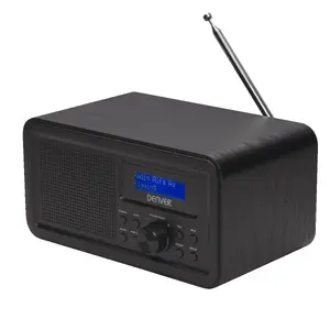 Denver DAB-30BLACK Personal Digital Radio with DAB+ and FM Tuner, 1W RMS, LCD Display, Black