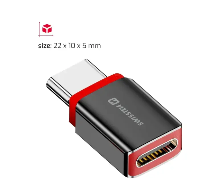 Адаптер для зарядки Swissten DataGUARD USB-A - USB-C Photo 2