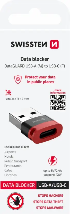 Адаптер для зарядки Swissten DataGUARD USB-A - USB-C Photo 7