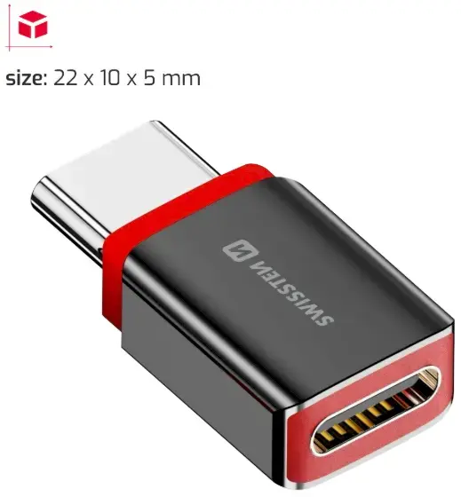 SWISSTEN DataGUARD USB-C uz USB-C uzlādes adapteris Photo 2