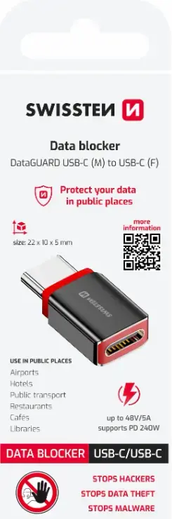 SWISSTEN DataGUARD USB-C uz USB-C uzlādes adapteris Photo 6