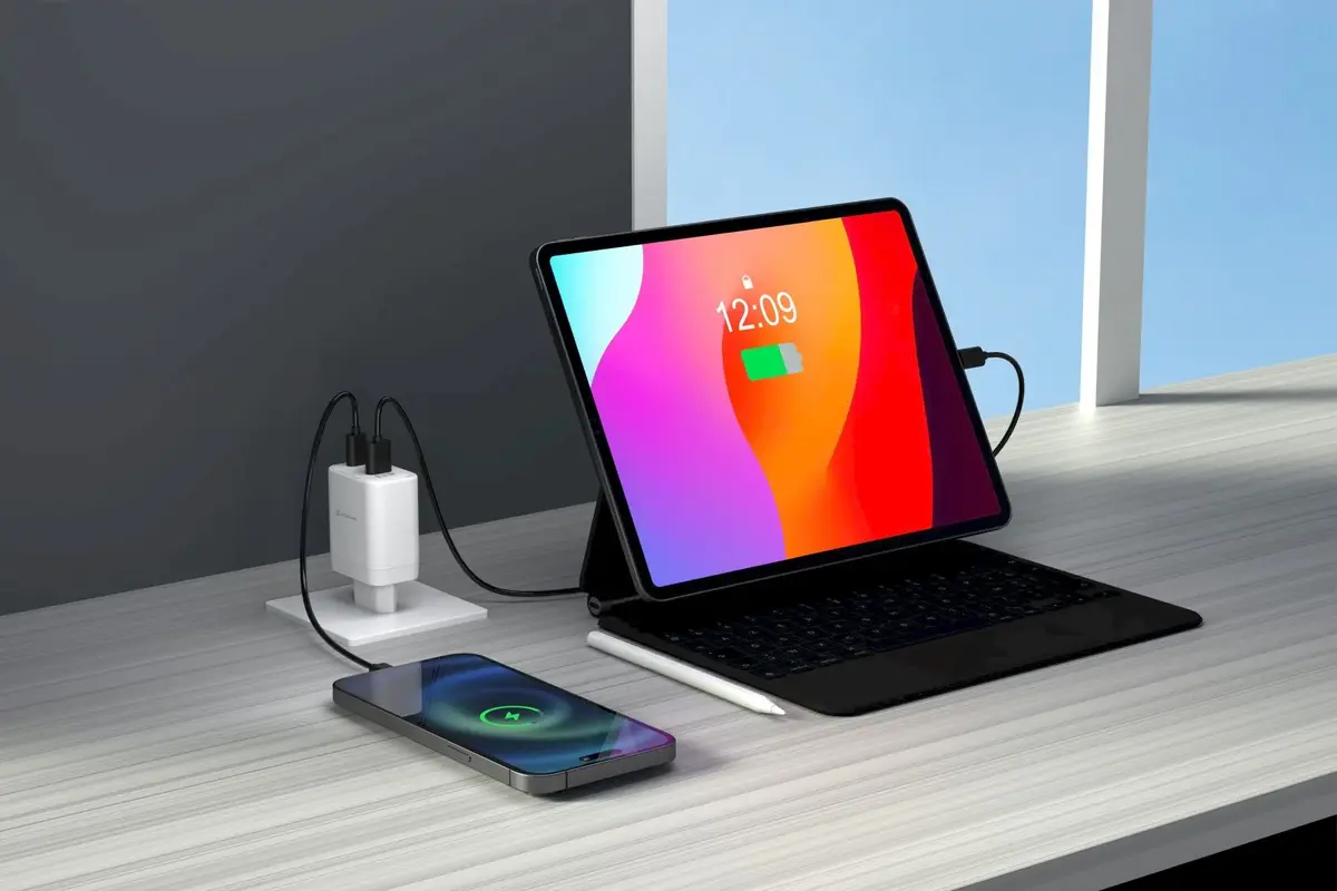Сетевое зарядное устройство SWISSTEN Core GaN 45W USB-C / 18W USB-A Photo 6