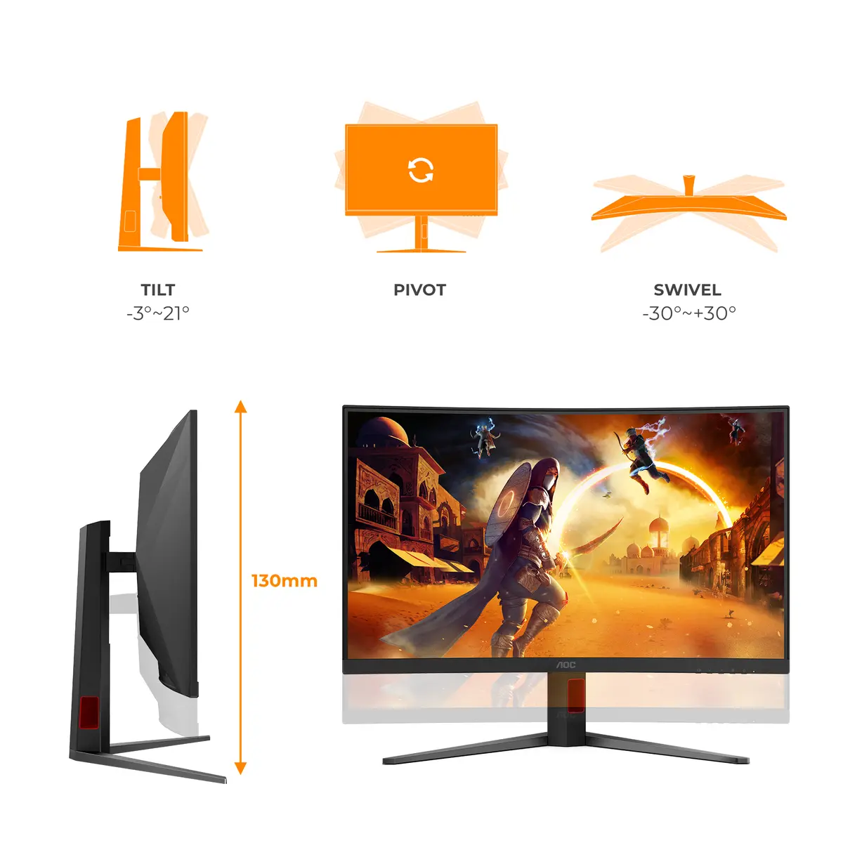 AOC G4 C32G4Z Spēļu Monitors Photo 4