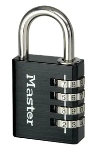 MASTERLOCK 40 mm kombinācijas piekaramā atslēga, individuāli iestatāms kods, melna