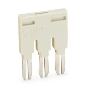 Wago 870-403 3-Way Comb-Style Busbar 18A Light Gray